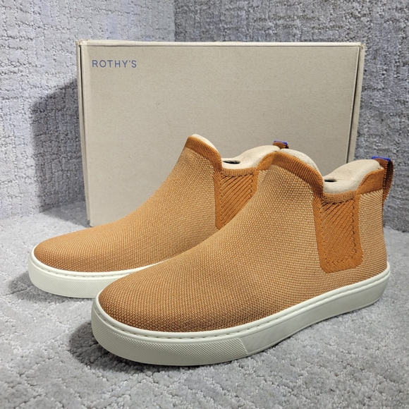 Rothy's The Chelsea Womens Size US 8 Fawn Classic Pull On Ankle Boots - Picture 7 of 9